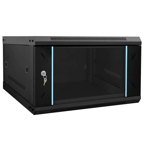 vidaXL Sieťový kabinet s úložiskom Čierna 53 x 60 x 30 cm Oceľ