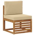 vidaXL Záhradná súprava gaučov 5 ks Prírodná a béžová Polyester