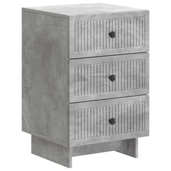 vidaXL Nočný stolík Betónovo sivá 43 x 41 x 66,5 cm Kompozitné drevo