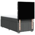 vidaXL Posteľný rám boxsping s matracom tmavosivý 80x200 cm látka