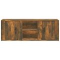 vidaXL TV skrinka dymový dub 100x31,5x35 cm spracované drevo