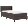 vidaXL Posteľ s pružinovým rámom Tmavohnedá 200 x 80 cm látka