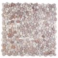 vidaXL Kamenné dlaždice Béžová a svetloružová 30 x 30 cm Riečny štrk
