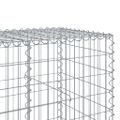 vidaXL Gabiónový kôš s krytom 700x100x100 cm pozinkované železo