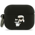 Karl Lagerfeld Silicone Karl & Choupette Head puzdro pre AirPods Pro 3 ružové