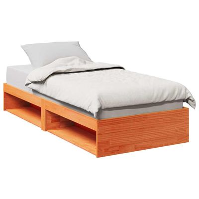 vidaXL Denná posteľ s matracom voskovo hnedá 80x200cm masívna borovica