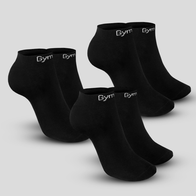 Ponožky Ankle Socks 3Pack Black - GymBeam, veľkosť XL, veľkosť oblečenia XL
