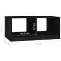 vidaXL Konferenčný stolík čierna 75x50x33,5 cm borovicový masív