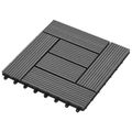 vidaXL Dlažba na terasu 11 ks Sivá 30 x 30 cm WPC