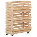 vidaXL Vozík na zeleninu 57x30x80 cm masívne borovicové drevo
