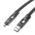 Blitzwolf BW-HDC7 4 v 1 USB+C+Hromový kábel 240W 1,2 m (čierny)