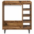 vidaXL Golfová skriňa s kolesom Staré drevo 90 x 45 x 98 cm