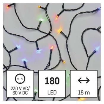 LED vianočné reťazec, 18 m, vonkajšie i vnútorné, multikolor, časovač