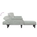 vidaXL Pohovka v tvare L bledosivá 271x140x70 cm zamat