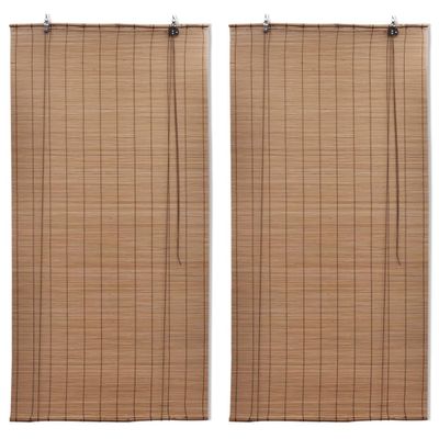 vidaXL Bambusové rolety 2 ks, hnedé 120x220 cm