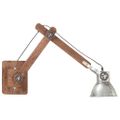 vidaXL Nástenná lampa, industriálny štýl, strieborná, okrúhla E27