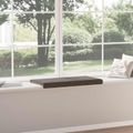 vidaXL Vankúš na lavičku Umelý semišový materiál Tmavosivá Hĺbka 35 cm