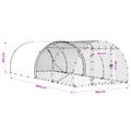vidaXL Kurník pre kurčatá Strieborná 400 x 150 x 100 cm