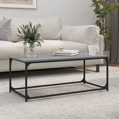 vidaXL Konferenčný stolík sivý sonoma 102x50x40 cm spr. drevo a železo