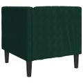 VidaXL Chesterfield Pohovka Tmavozelená zamatová