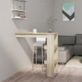 vidaXL Nástenný barový stôl sonoma 102x45x103,5 cm spracované drevo