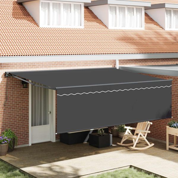 vidaXL Zatemniteľná markíza Antracit 450 × 300 cm Polyester a hliník