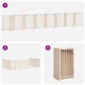 vidaXL Brána pre psa s dverami skladacia 15panely 750cm topoľové drevo