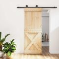vidaXL Posuvné dvere 80 x 210 cm Masívne borovicové drevo (neupravené)