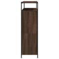 vidaXL Botník so 4 výklopnými zásuvkami hnedý dub 100x34x112 cm
