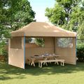 vidaXL Párty stan 279 x 410 x 315 cm Béžová Oxfordská látka