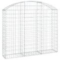 vidaXL Oblúkový gabionový kôš 150x30x120/140cm pozinkované železo