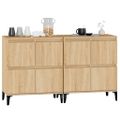 vidaXL Komody 2 ks dub sonoma 60x35x70 cm kompozitné drevo