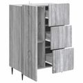 vidaXL Servírovacia skriňa Sivá sonoma 66 x 34,5 x 91,5 cm
