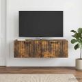vidaXL Nástenná TV skrinka Dymový dub 98 x 41 x 30 cm Kompozitné drevo