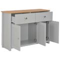 vidaXL Komoda sivá 112x35x81 cm