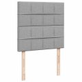vidaXL Osmanský rám postele s matracom svetlosivá 100x200 cm látka