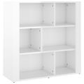 vidaXL Komoda vysoký lesk biela 80x30x80 cm spracované drevo