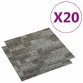 vidaXL Podlahové kobercové dlaždice 20 ks 5 m², sivé