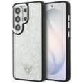 Puzdro Guess Fixed Glitter Triangle MagSafe pre Samsung Galaxy S26 Ultra strieborné