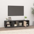 vidaXL TV skrinka sivá 156x40x40 cm masívna borovica