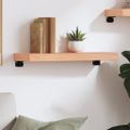 vidaXL Nástenná polica svetlohnedá 60x20x6 cm ošetrený dubový masív
