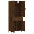 vidaXL Vysoká skrinka hnedý dub 69,5x34x180 cm spracované drevo