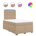 vidaXL Boxspring posteľ s matracom kapučínová 120x200 cm umelá koža