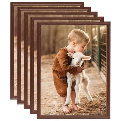 vidaXL Fotorámiky na stôl, koláž 5 ks, hnedé 20x25 cm, MDF