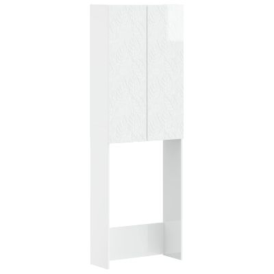 vidaXL Toaletná skriňa DELFT Biela s vysokým leskom 66 x 25,5 x 190 cm