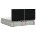 vidaXL Ottoman posteľ s matracom a LED Svetlosivá 200 x 200 cm Zamat