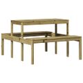 vidaXL Piknikový stôl 110x134x75 cm impregnovaná borovica