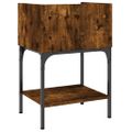 vidaXL Nočné stolíky 2 ks dymový dub 40,5x31x60 cm kompozitné drevo