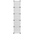 vidaXL Stojan na topánky priehľadný 44x31,5x153,5 cm PP