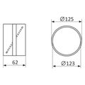 Vnútorná spojka s klapkou VENTS 2121 - 125 mm PVC